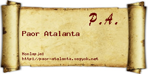 Paor Atalanta névjegykártya